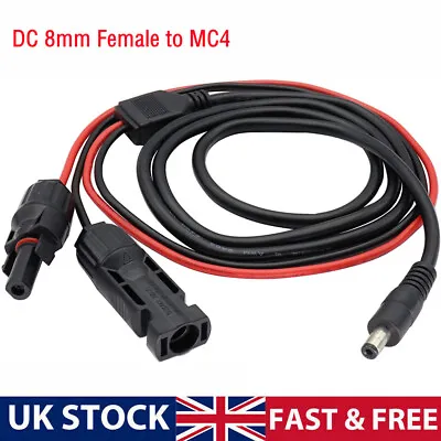 DC 8mm Female To MC4 Connector Adapter Cable Power Plug For Solar Panel Connecto • £12.95