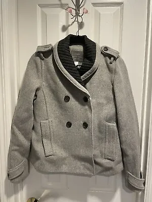 J.crew Stadium Cloth By Nello Gori Majesty Peacoat Wool Gray Women 2 • $29