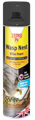 Zero In Wasp Nest Destroyer Foam 300ml Kills On Contact Indoor And Outdoor Use • £8.19