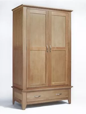 Cambridge Oak 2 Door Wardrobe With Drawer • £367.49