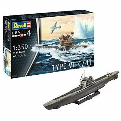 Revell 05154 - 1/350 German Submarine Type VII C/41 Model Kit • £13