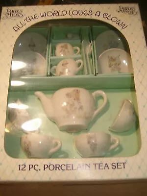1985 Enesco Precious Moments All The World Loves A Clown 12 Pc Porcelain Tea Set • $12.95