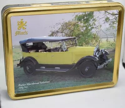 2011 Empty Mac's Butter Shortbread Tin 500g 1925 Tourer Vintage Car • $18.50