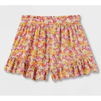 Wild Fable High Waisted Flutter Shorts Floral Multicolor • $6.12