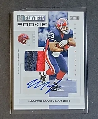 Marshawn Lynah2007 Donruss Playoffs Rookie Patch Auto #1/25 RPA RC NFL Bills • $350