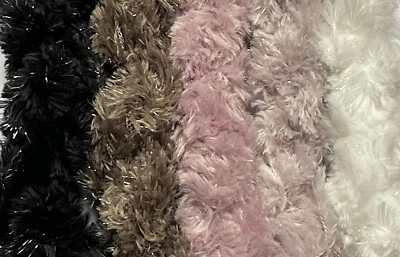 £3.59 • Buy Job Lot Bundle Yarn Wool Crafts Pom Pom Soft Fluffy Eyelash 5x 10 Meters 93