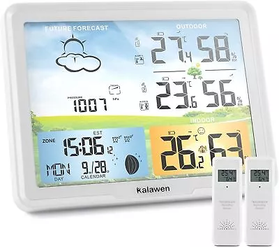 Kalawen Digital Weather Station For Home Wireless Outdoor 2 Sensors • £34.99