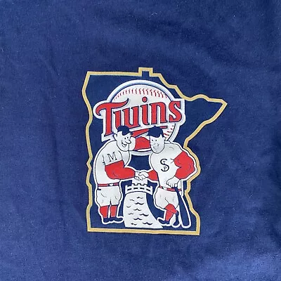Minnesota Twins Nike T Shirt Mens XL Blue Long Sleeve Tee Baseball MLB Dri Fit • $16.14