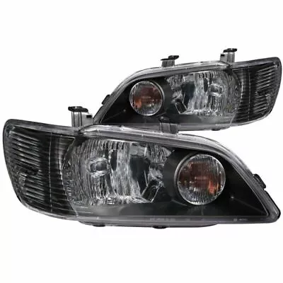 ANZO Crystal Headlights Black For 2002-2003 Mitsubishi Lancer • $231.99