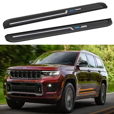 Black Running Board Fit For Jeep Grand Cherokee 2022-2024 Side Step Nerf Bar • $544.54