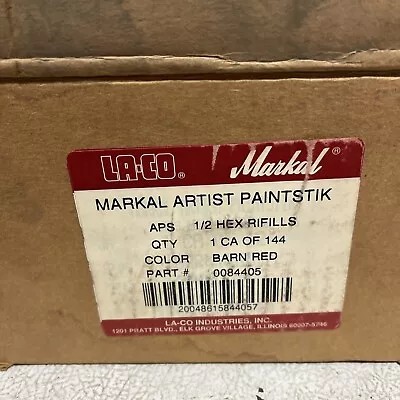 Lot 10 Boxes Markal Paintstik Total 120 Paint Sticks Barn Red 1/2 Hex Refills • $49.99