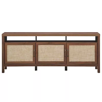 Topbuy Universal TV Stand Cabinet Television Media Console With 3 Rattan Doors • $129.99