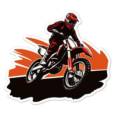 Motocross Dirt Bike Vinyl Decal Sticker Indoor Outdoor 3 Sizes #11114 • $5.95