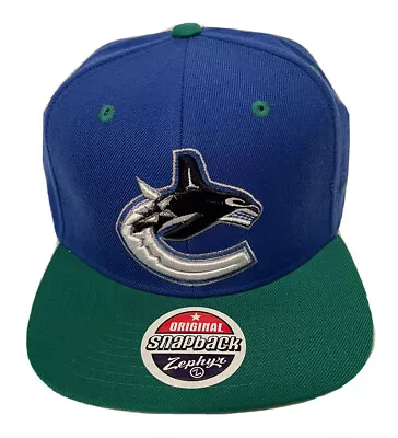 Zephyr NHL RARE Vancouver Canucks  Z11  Flat Bill SnapBack Hat BRAND NWT • $75