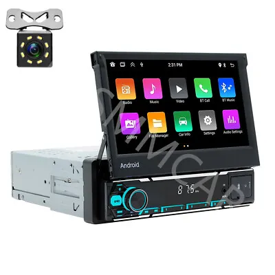 1Din Car CarPlay Radio GPS Navi 7in Android 13 Wifi Multimedia Player W/Camera • $125