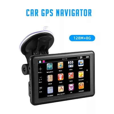 5inch Car GPS Navigation Touch Screen Portable Navi Monitor 128M+8GB Free Maps • $59.39