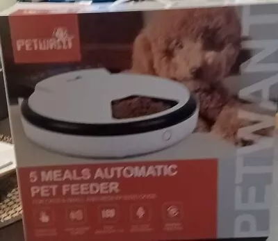 Petwant 5-Meal Automatic Pet Feeder With Personalized Message Recorder! • $24.50