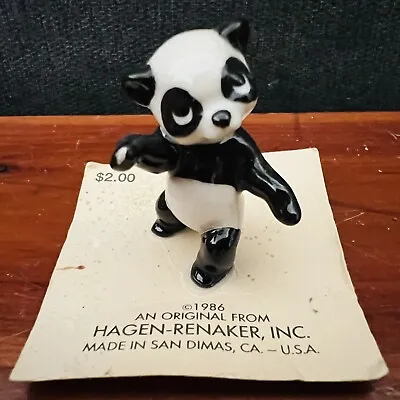 Hagen Renaker Figurine Porcelain Panda Bear Cub Standing 1.5 Inches Retired 1986 • $9.99