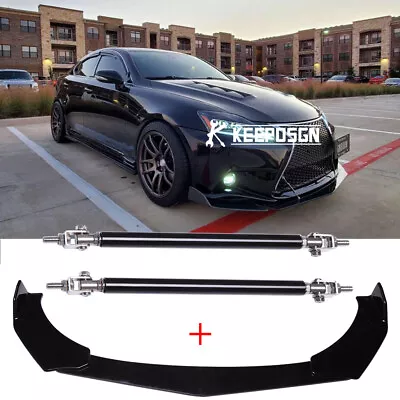 For Lexus IS250 IS350 IS300 Sedan Front Bumper Lip Splitter Spoiler +Strut Rods • $109.25