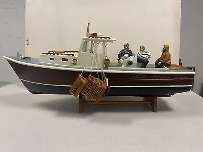 Very Rare Vintage Model Boat W Resinous Sailor Figures One Of A Kind Showpiece • $425