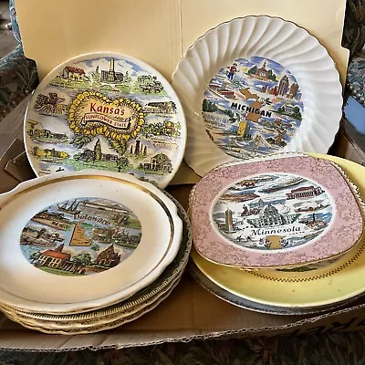 Vintage 20 US State Collectible Decorative Plates Of Various Styles. Unbranded. • $175