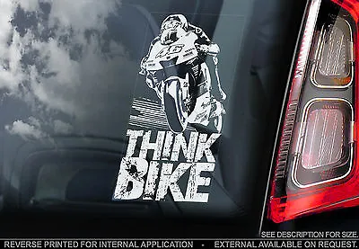 THINK BIKE! - Valentino Rossi Car Sticker -Doctor #46- PROCEEDS TO CHARITY - V01 • £3.99