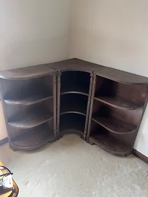 Antique Mid Century Corner Bookshelf • $1000