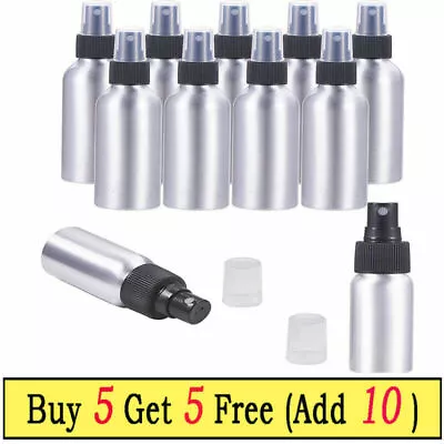 Refillable Aluminum Spray Bottles Water Fine Mist Sprayer Home Travel Perfume • £3.10