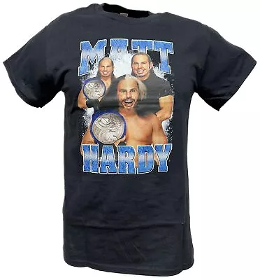 Matt Hardy Blue Logo Three Pose Black T-shirt • $27.99