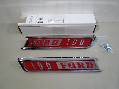 New 1967 Ford F-100 Truck Chrome Hood Side Emblems...pair...f100 • $149.95