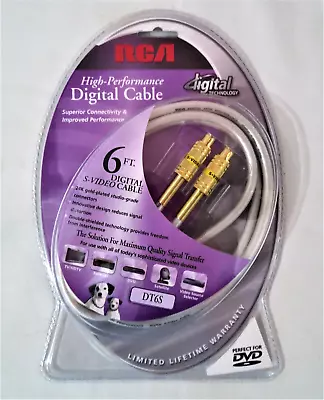 New RCA High Performance Digital 6ft S-Video 24K Gold-Plated Connector • $6.75