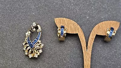 Vintage MAZER Rhinestone Brooch & Earrings • $495