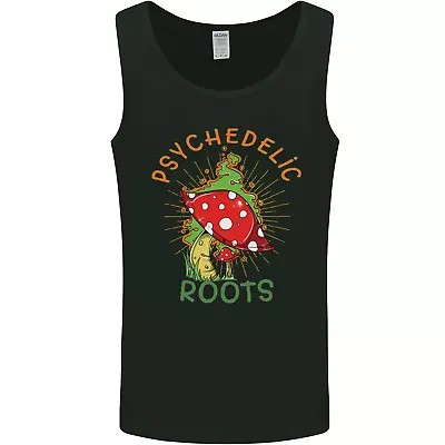Psychedelic Roots Magic Mushrooms LSD Hippy Mens Vest Tank Top • £9.99