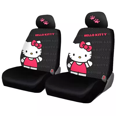 $58.43 • Buy For VW New New Hello Kitty Car Truck Seat Covers With Pink Paw Headrest Covers