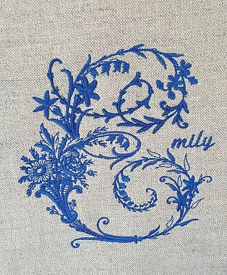 £25.99 • Buy Personalised Embroidery Linen Cushion Gift Present Wedding  Monogram French New