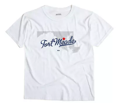 Fort Meade Maryland MD T-Shirt MAP • $19.50