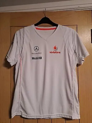 F1 Mercedes-Benz Mobil 1 Vodafone Shirt White Size Large • £14.99