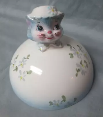 Vintage Lefton Miss Priss Cat Domed Butter Cheese Candy Dish Lid-Lid Only-EXC! • $9.99