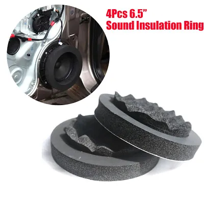 4x 6.5  Car Door Speaker Foam Ring Subwoofer Soundproof Cushion Pad Black Foam • $20.89