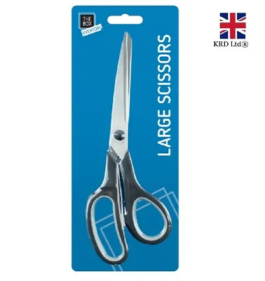 LARGE STAINLESS STEEL SCISSORS Kitchen Home Office Art Craft Cutting GSTA1028 UK • £3.11