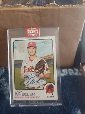 2023 Topps Archives Signature Series Zach Wheeler Auto 08/46 Baseball • $150