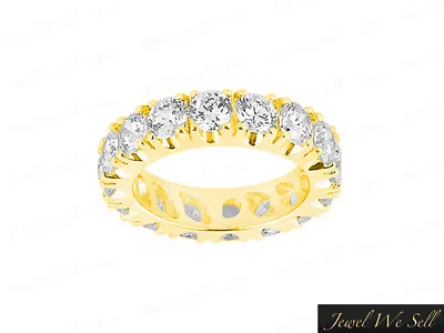 $4015.68 • Buy 2.10Ct Round Cut Diamond Wedding Eternity Band Ring 14k Yellow Gold F VS Women's