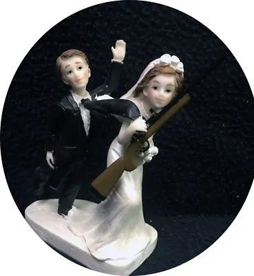 £28.11 • Buy SHOT GUN Groom Top Wedding Cake Topper. Bride Deer Hunting Funny Outdoor Funny 