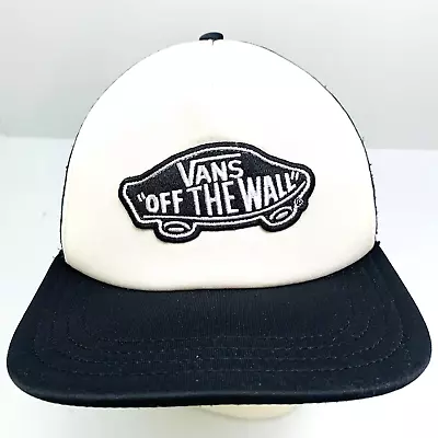 VANS Off The Wall Hat Cap White Snapback Truckers  Adjustable Skate • £11.79