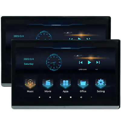 13.3in Car Headrest HD Monitor Pillow DVD Player WIFI Touch Screen Mirror Link • $534.50