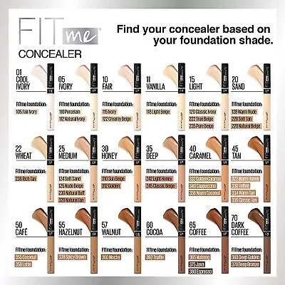 Maybelline Fit Me Liquid Concealer Corrector Makeup YOU CHOOSE • $8.99