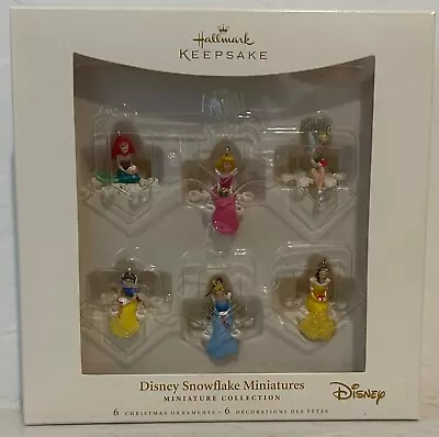 Disney Princess Snowflake Miniatures Hallmark Keepsake 6-pk. Christmas Ornaments • $23.88