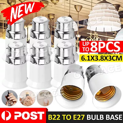 4/10x B22 To E27 Light Socket Adapter Bayonet Lamp Base To Edison E27 Bulb Screw • $9.95