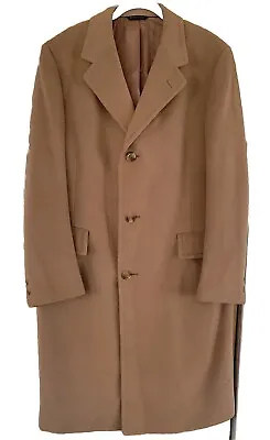 Vintage Malcom Kenneth Men's Coat Tan 100%  Mongolian Cahmere Overcoat USA  • $120