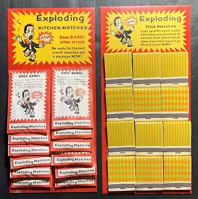 NOS Vintage Prank Gag Joke Bang Matches Store Display Cards • $55